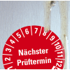 Prüfplakette NP 25-30, rot, Folie, für ölige Untergründe, Ø 30mm, 500/Rolle Prüfplakette NP 25-30, rot, Folie, für ölige Untergründe, Ø 30mm, 500/Rolle