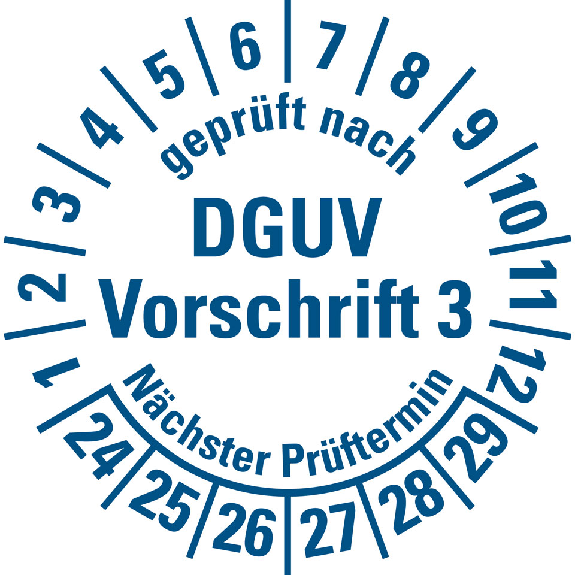 Prüfpl. DGUV V3 NP 24-29,weiß/blau,DIN EN 60601-01,Spezialkleber,Ø 30mm,10/Bogen Prüfpl. DGUV V3 NP 24-29,weiß/blau,DIN EN 60601-01,Spezialkleber,Ø 30mm,10/Bogen-Beschreibung lesen