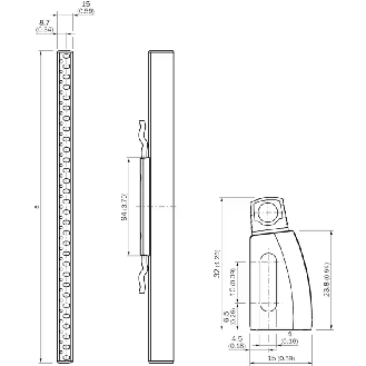 Barrière sécurité T4 H=0120mm Rés=24mm autonome fixation O-Fix - C4MT-01224ABB03BB0-Lire la description