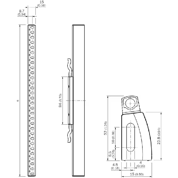 Barrière sécurité T4 H=0120mm Rés=24mm autonome fixation O-Fix - C4MT-01224ABB03BB0-Lire la description