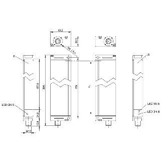 Rideau mesureur H=0150mm Rés=3,5mm P=2,1m 0-10V PNP NO - BLG 1-015-210-050-PV01-SX (BLG0003)-Lire la description