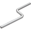 Tube plein Ø12mm pour système de fixation - BEF-MS12Z-A