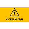 Warn-Kombischild Danger Voltage, UL-anerkannt, Folie, 26x52mm, 10/Bogen Warn-Kombischild Danger Voltage, UL-anerkannt, Folie, 26x52mm, 10/Bogen