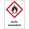 Gefahrensymbol Flamme GHS 02, leichtentzündlich, Folie, 37x26mm, 12/Bogen, GHS-Verordnung