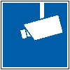 Hinweisschild Video-Infozeichen, Kunststoff, 200x200mm