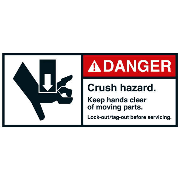 ANSI-Aufkleber DANGER Crush hazard,Hand/von oben,UL anerk.,Folie,35x80mm,2/BOG ANSI-Aufkleber DANGER Crush hazard,Hand/von oben,UL anerk.,Folie,35x80mm,2/BOG-Beschreibung lesen