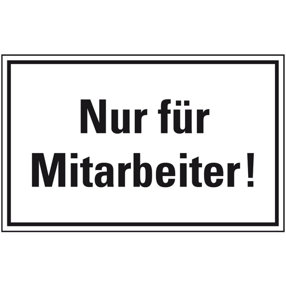 Türhinweisschild Nur für Mitarbeiter, Kunststoff, 300x200mm-Leggi tutto