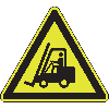 PERMALIGHT power langnachleuchtend Warnschild Warnung vor Flurförderzeugen, Folie, fluoreszierend, SL 100mm PERMALIGHT power langnachleuchtend Warnschild Warnung vor Flurförderzeugen, Folie, fluoreszierend, SL 100mm