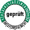 Prüfplakette geprüft, 26-31, weiß/grün, Folie, selbstklebend, Ø 30mm, 10/Bogen Prüfplakette geprüft, 26-31, weiß/grün, Folie, selbstklebend, Ø 30mm, 10/Bogen