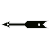 Drehrichtungspfeil gerade, mit Bohrlöchern (Ø 2,5mm), schwarz, Aluminium eloxiert, 10x60mmmm Drehrichtungspfeil gerade, mit Bohrlöchern (Ø 2,5mm), schwarz, Aluminium eloxiert, 10x60mmmm