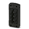Cadre d'étanchéité avec fermeture à vis, B16, 8 capots passe-câble - CES-B16-8XSRC-BK