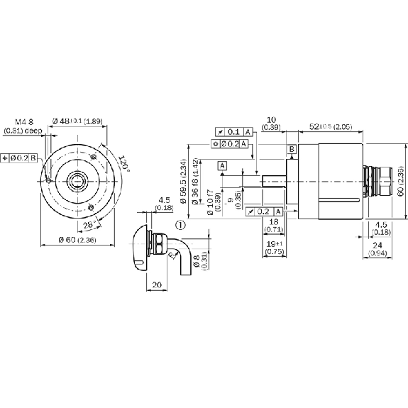 Codeur abs. monotour Ø60mm Axe plein 10mm Parallèle 8192i/t M23 21P - ARS60-H4B08192 Codeur abs. monotour Ø60mm Axe plein 10mm Parallèle 8192i/t M23 21P - ARS60-H4B08192-Lire la description