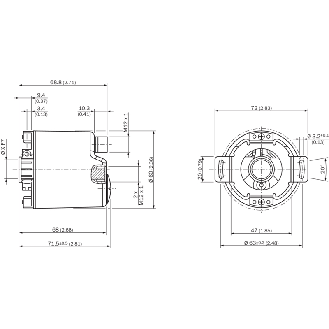 Codeur abs. multitours Ø60mm Axe creux 12mm Ethernet/IP - AFM60A-BEIB018X12-Lire la description