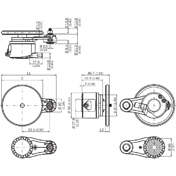 Roue de mesure incrémentale - DUV60E-32KFBADA Roue de mesure incrémentale - DUV60E-32KFBADA-Lire la description