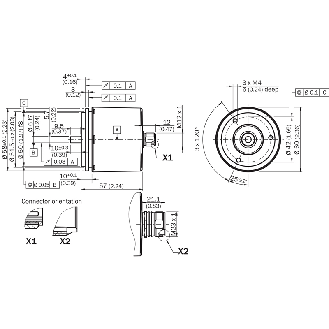 Codeur inc. Ø60mm Axe plein 6mm 0500i/t 5V TTL/RS422 M23 12P - DFS60E-S1AB00500-Lire la description
