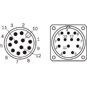 Codeur abs. de séc. multitours Axe plein 10mm SSI + Sin/Cos M23 12P - AFM60S-S4SA032768-Lire la description