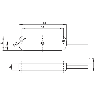 Int.de séc. magnétique codé (sans act.) Led, 1NO+2NF Inox, C1m - BNS 40S-12ZG-Lire la description