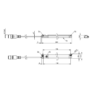 Système de mesure de position magnétique 192mm, 0-10V/4-20mA, IO-Link - BMP 01-EL1PP21A-0192-00-P00,5-S4 (BMP000T)-Lire la description