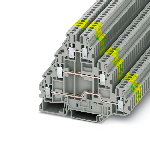 Bloc de jonction à 3 étages, à vis, 0,14 - 4mm², 19A, 500V, bleu - UT 2,5-3L BU Bloc de jonction à 3 étages, à vis, 0,14 - 4mm², 19A, 500V, bleu - UT 2,5-3L BU-Lire la description