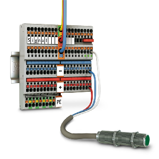 Bloc de jonction capteurs/actionneurs, Push-in, 0,14-1,5mm², gris - PTIO 1,5/S/4-PE-Lire la description