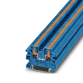 Bloc de jonction simple, Push-in, 0,14 - 4mm², 24A, 800V, bleu - PTV 2,5 BU-Lire la description