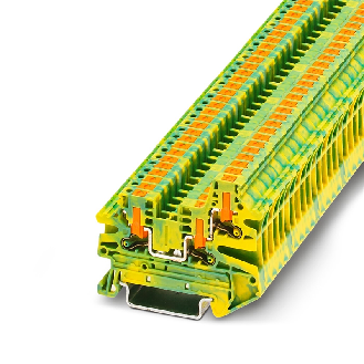 Bloc de jonction de protection, Push-in, 0,14 - 4mm², vert/jaune - PTV 2,5-TWIN-PE-Lire la description