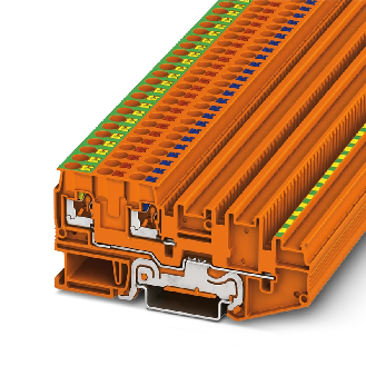 Bloc de jonction capteurs/actionneurs, Push-in, 0,14 - 4mm², orange - PTIO-IN 2,5/4-PE OG-Lire la description