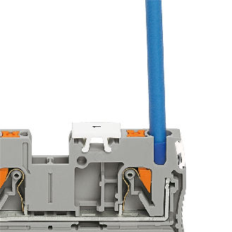 Bloc de jonction simple, Push-in, 0,2 - 6mm², 32A, 800V, orange - PT 4 OG-Lire la description