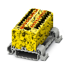 Bloc distributeur, 690V, 24A, Push-in, 19x 0,14-4mm², noir/jaune - PTFIX 6/18X2,5-NS35A-FE
