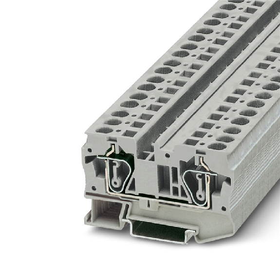 Bloc de jonction simple, à ressort, 0,2 - 10mm², 41A, 1000V, gris - ST 6 Bloc de jonction simple, à ressort, 0,2 - 10mm², 41A, 1000V, gris - ST 6-Lire la description