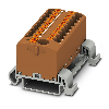 Bloc distributeur, 690V, 24A, Push-in, 19x 0,14-4mm², marron - PTFIX 6/18X2,5-NS35A BN