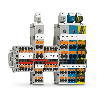 Bloc de jonction simple, Push-in, à vis, 0,14 - 4mm², 24A, 800V, bleu - PTU 2,5 BU Bloc de jonction simple, Push-in, à vis, 0,14 - 4mm², 24A, 800V, bleu - PTU 2,5 BU
