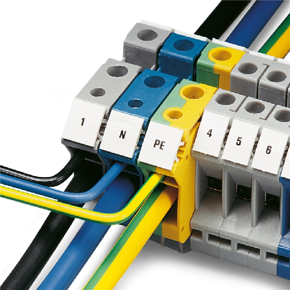 Bloc de jonction de protection, à vis, 0,2 - 2,5 mm², vert/jaune - UK 3-TWIN-PE Bloc de jonction de protection, à vis, 0,2 - 2,5 mm², vert/jaune - UK 3-TWIN-PE-Lire la description