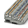 Bloc de jonction capteurs/actionneurs, Push-in, 0,14-1,5mm², gris - PTIO 1,5/S/4 Bloc de jonction capteurs/actionneurs, Push-in, 0,14-1,5mm², gris - PTIO 1,5/S/4