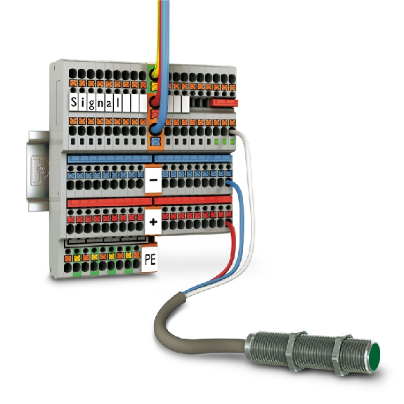 Bloc de jonction capteurs/actionneurs, Push-in, 0,14-1,5mm², gris - PTIO 1,5/S/4 Bloc de jonction capteurs/actionneurs, Push-in, 0,14-1,5mm², gris - PTIO 1,5/S/4-Lire la description