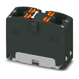 Bloc distributeur, 450V, 17,5A, Push-in, 4x 0,14-2,5mm², noir - PTFIX 4X1,5 BK-Lire la description