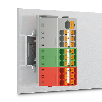 Bloc distributeur, 690V, 24A, Push-in, 18x 0,14-4mm², bleu - PTFIX 18X2,5-NS35 BU-Lire la description