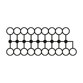 Bloc distributeur, 690V, 24A, Push-in, 19x 0,14-4mm², noir - PTFIX 6/18X2,5-NS35A BK-Lire la description