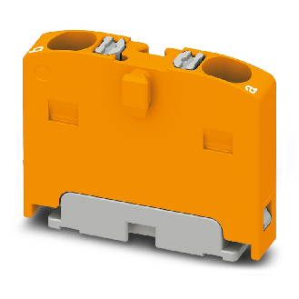 Bloc distributeur, 450V, 17,5A, Push-in, 2x 0,14-2,5mm², orange - PTFIX 2X1,5 OG-Lire la description
