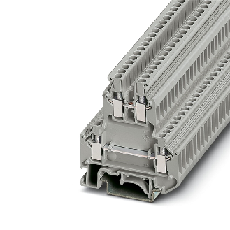 Bloc de jonction à 2 étages, à vis, 0,2 - 4mm², 24A, 500V, gris - UKK 3-Lire la description