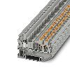 Bloc de jonction simple, Push-in, à vis, 0,14 - 4mm², 24A, 800V, gris - PTU 2,5-TWIN Bloc de jonction simple, Push-in, à vis, 0,14 - 4mm², 24A, 800V, gris - PTU 2,5-TWIN