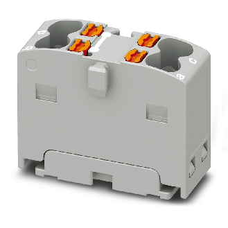Bloc distributeur, 450V, 17,5A, Push-in, 4x 0,14-2,5mm², gris - PTFIX 4X1,5 GY-Lire la description
