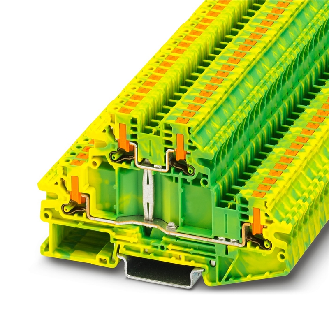 Bloc de jonction de protection, Push-in, 0,2 - 6mm², vert/jaune - PTTBV 4-PE-Lire la description