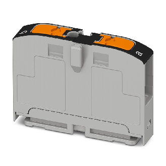 Bloc distributeur, Push-in, 2x 2,5mm², 24A, noir - PTVFIX 2X2,5 BK-Lire la description