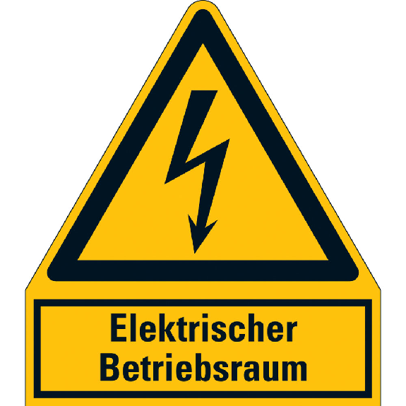 Warnschild Elektrischer Betriebsraum, Folie, selbstklebend, 240x210mm Warnschild Elektrischer Betriebsraum, Folie, selbstklebend, 240x210mm-Beschreibung lesen