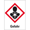 Gefahrensymbol Gesundheitsgefahr GHS 08, Gefahr, Folie, 52x37mm, 6/Bogen, GHS-Verordnung