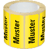 Organisationsetikett Muster!, gelb, Haftpapier, ablösbar, 50x20mm, 500/Rolle