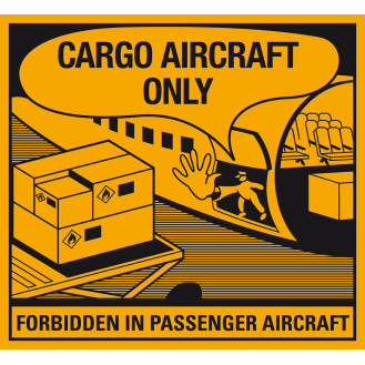 Verpackungsetikett Cargo Aircraft only, Haftpapier, permanent, 115x125mm, 1000/Rolle-Beschreibung lesen