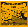 Verpackungsetikett Cargo Aircraft only, Haftpapier, permanent, 115x125mm, 1000/Rolle Verpackungsetikett Cargo Aircraft only, Haftpapier, permanent, 115x125mm, 1000/Rolle