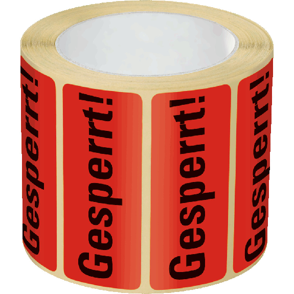Organisationsetikett Gesperrt!, rot, Haftpapier, ablösbar, 50x20mm, 500/Rolle Organisationsetikett Gesperrt!, rot, Haftpapier, ablösbar, 50x20mm, 500/Rolle-Beschreibung lesen